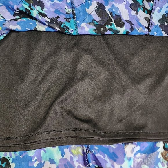 Sunny Leigh Skirt Womens Size 6P 6 Petite Purple Blue Watercolor Chiffon Lined - Picture 4 of 7